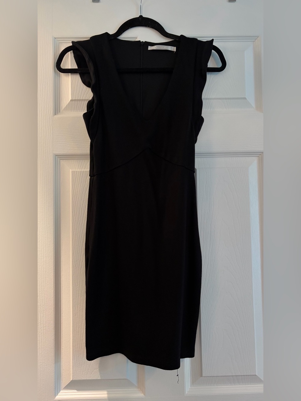 Zara Black V-Neck Mini Dress